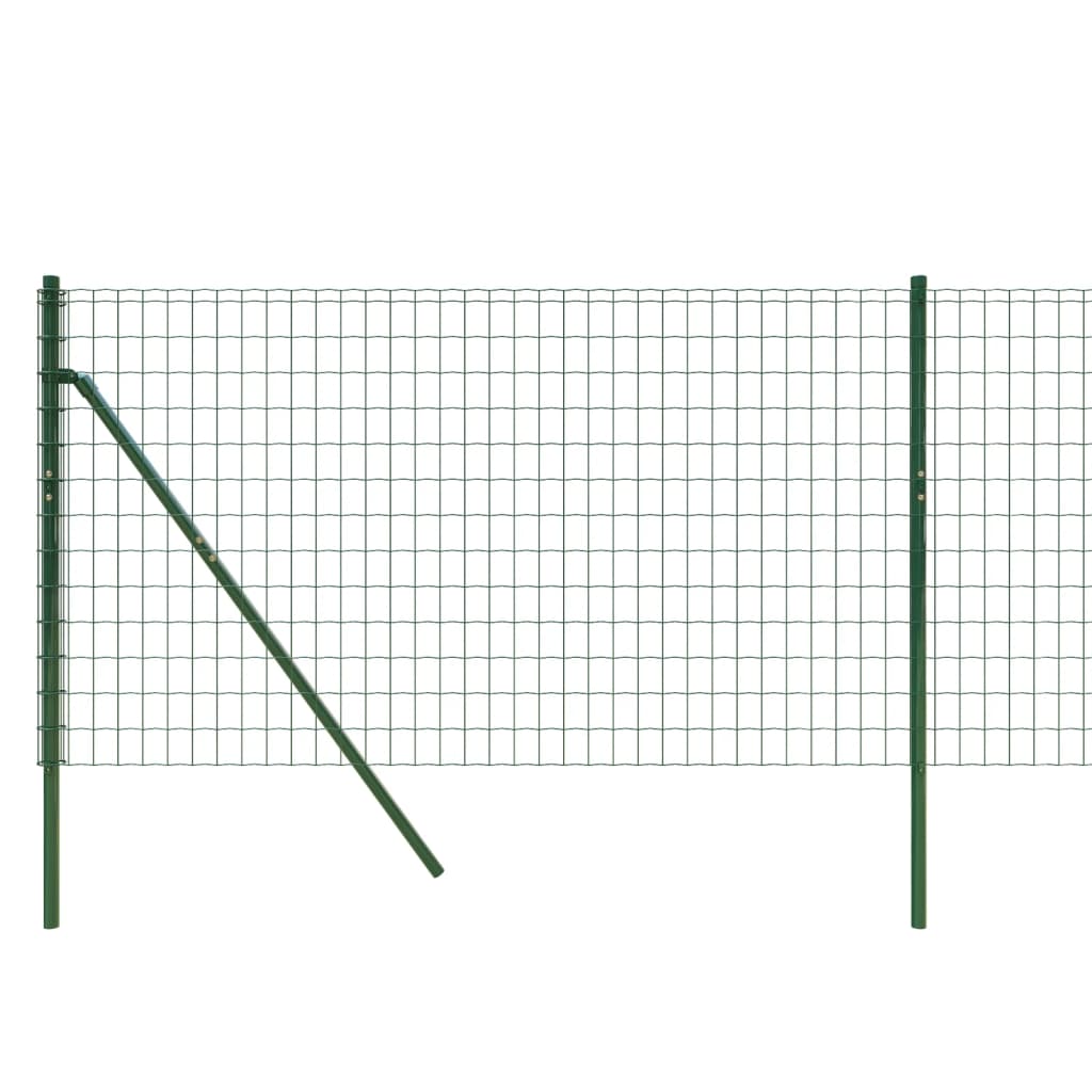 Wire Mesh Fence Green 1x25 m Galvanised Steel