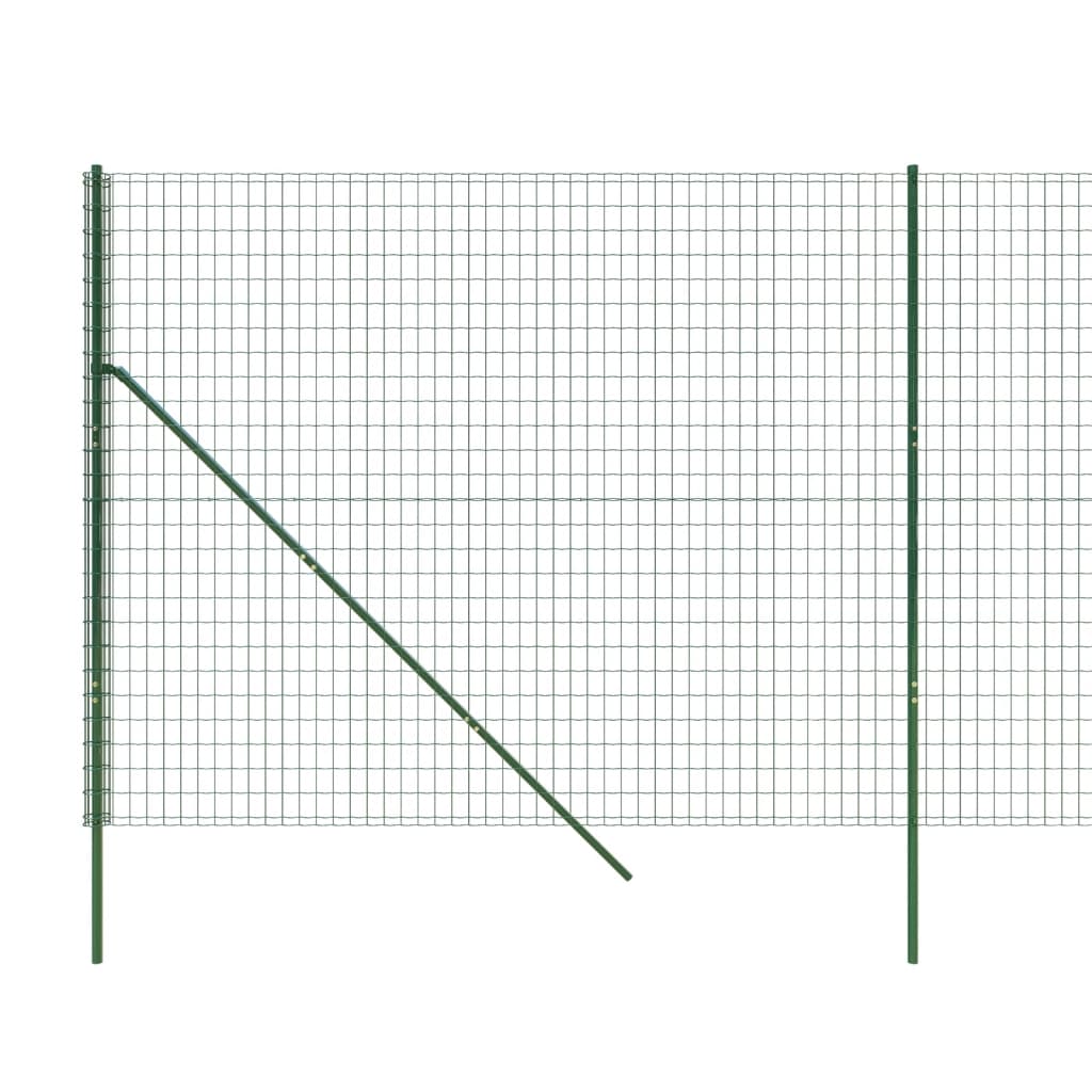 vidaXL Wire Mesh Fence Green 2.2x25 m Galvanised Steel