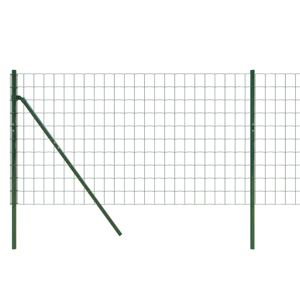 Wire Mesh Fence Green 0.8x25 m Galvanised Steel