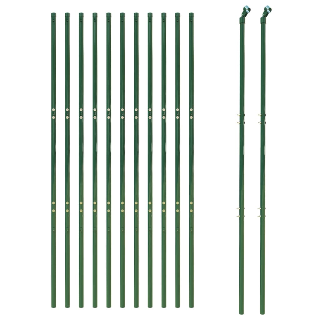 vidaXL Wire Mesh Fence Green 2.2x25 m Galvanised Steel