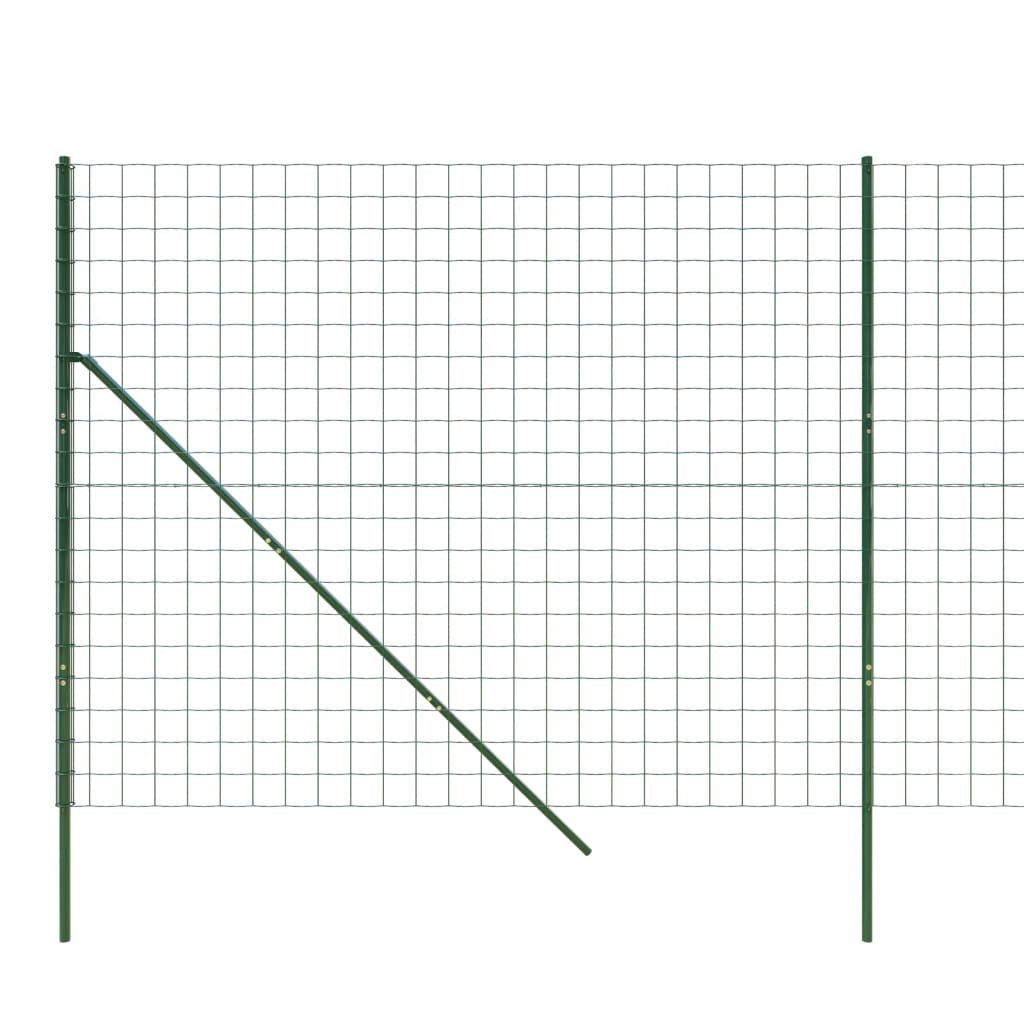 vidaXL Wire Mesh Fence Green 2.2x25 m Galvanised Steel