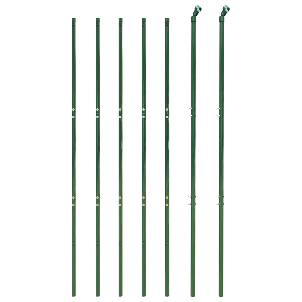 Wire Mesh Fence with Spike Anchors Green 2.2x10 m