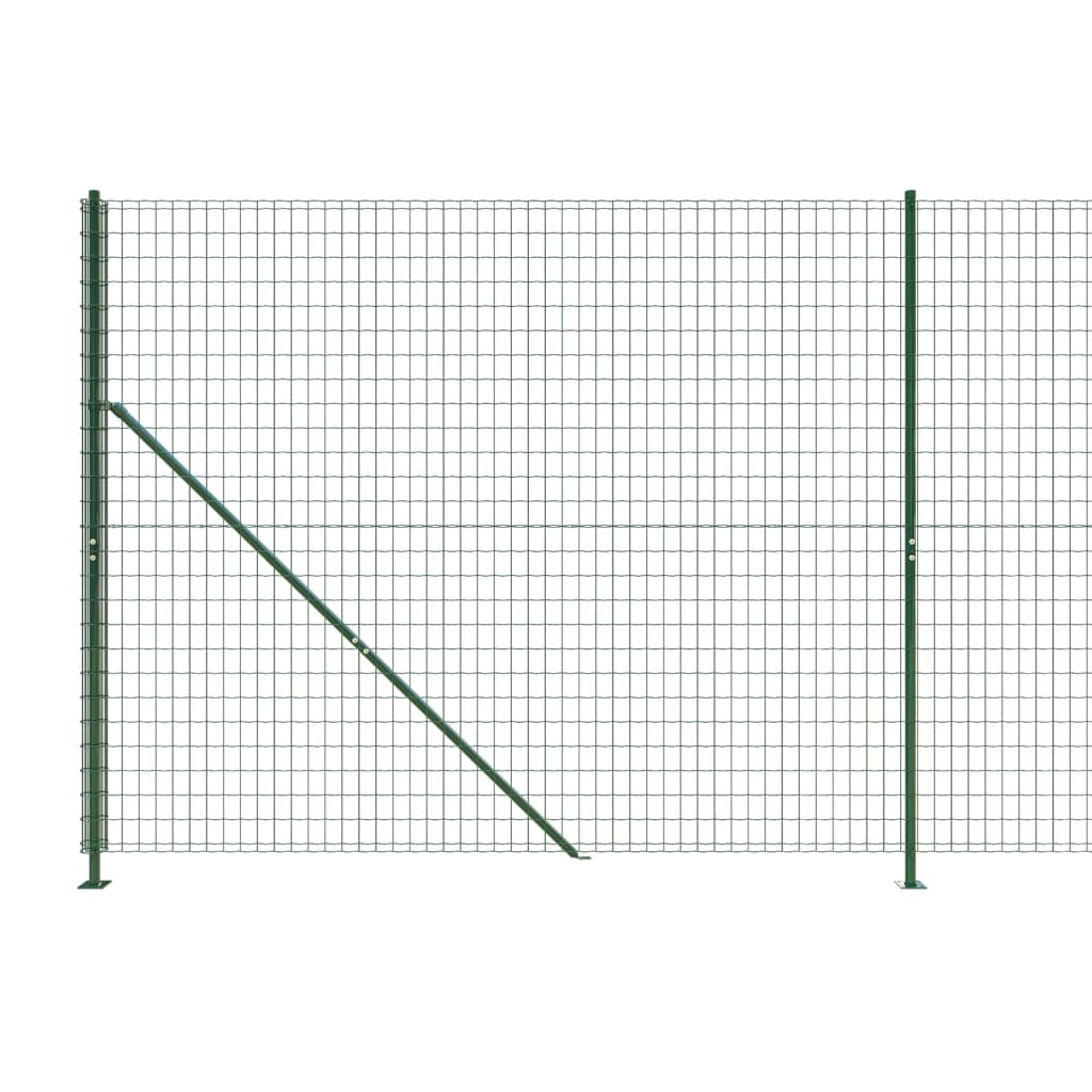 Wire Mesh Fence with Flange Green 2x25 m
