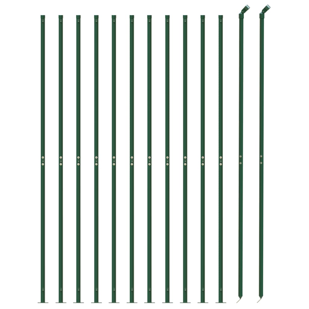 Wire Mesh Fence with Flange Green 2.2x25 m