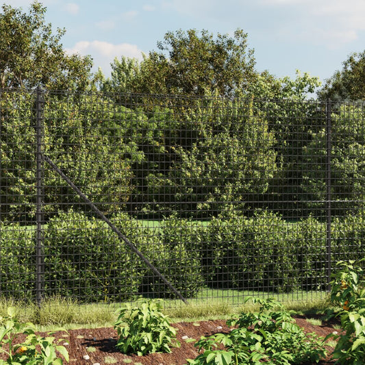 vidaXL Wire Mesh Fence Anthracite 1.8x25 m Galvanised Steel