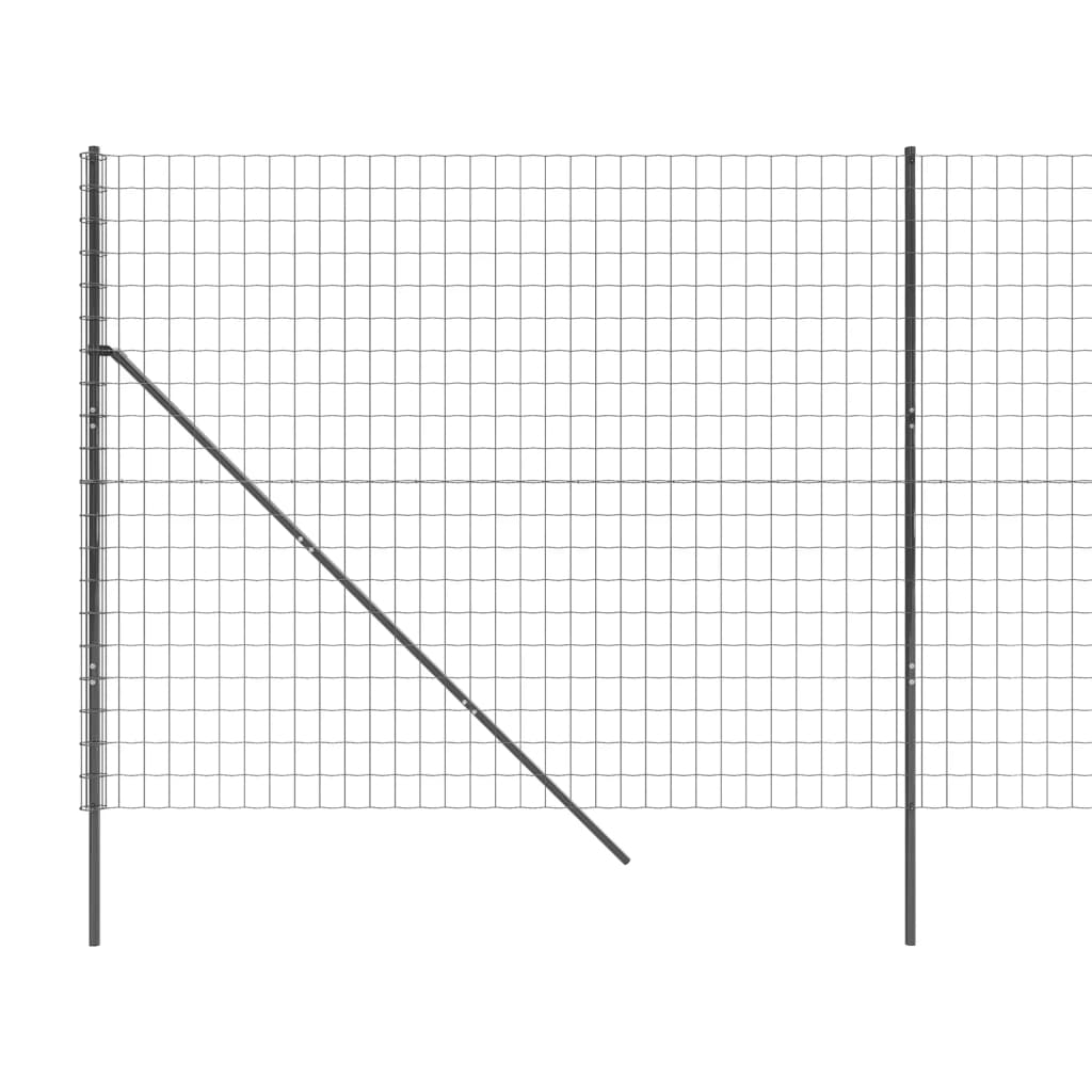 Wire Mesh Fence Anthracite 1.6x10 m Galvanised Steel