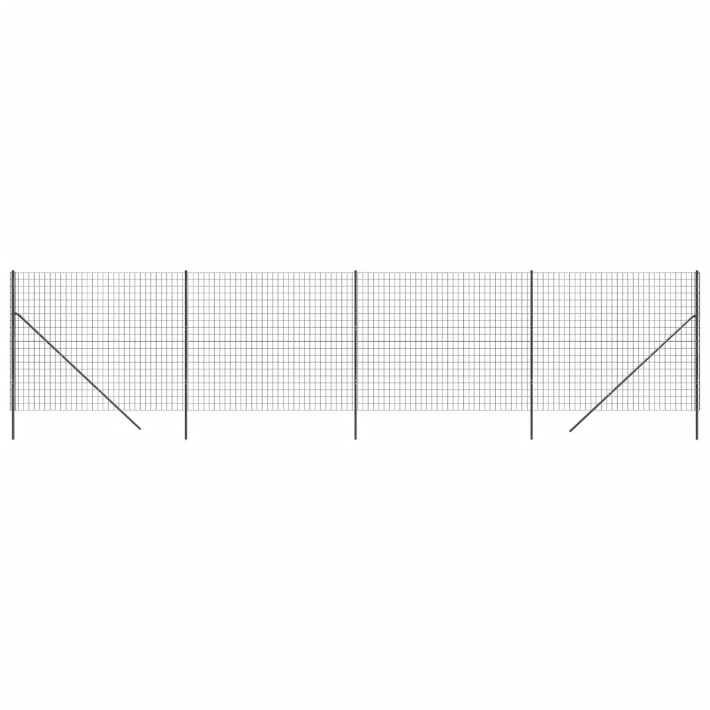 vidaXL Wire Mesh Fence Anthracite 1.8x10 m Galvanised Steel