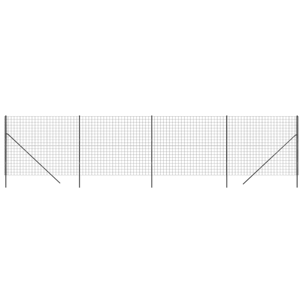 Wire Mesh Fence Anthracite 2.2x10 m Galvanised Steel