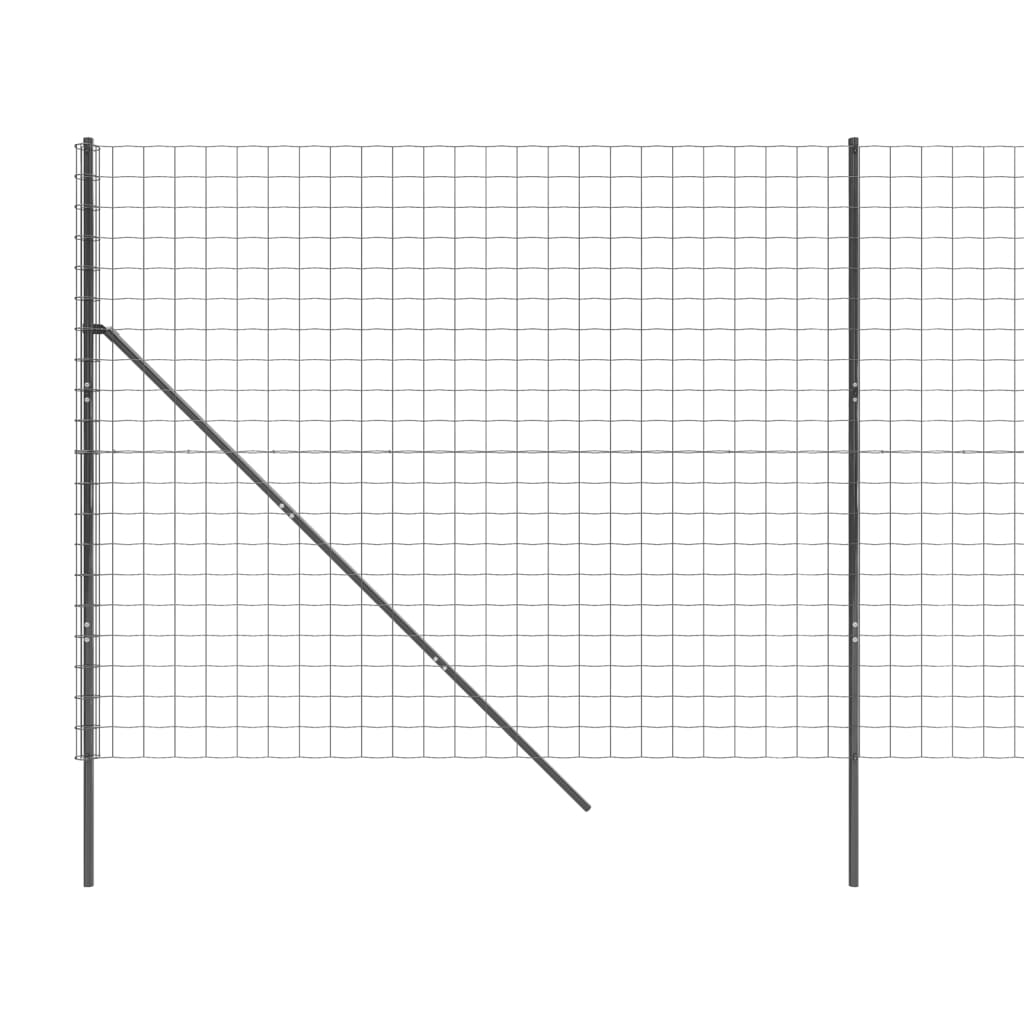 vidaXL Wire Mesh Fence Anthracite 2.2x25 m Galvanised Steel