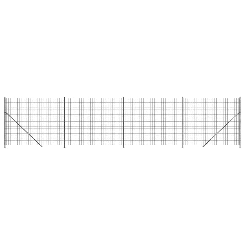 vidaXL Wire Mesh Fence with Flange Anthracite 1.8x10 m