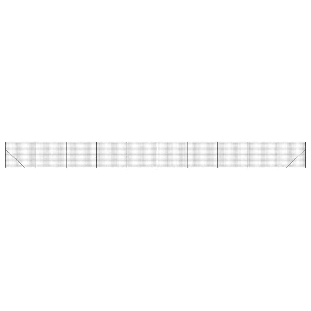 Wire Mesh Fence with flange Anthracite 2.2x25 m
