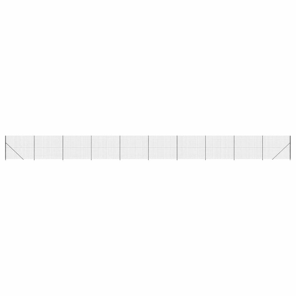 Wire Mesh Fence with Flange Anthracite 1.6x25 m