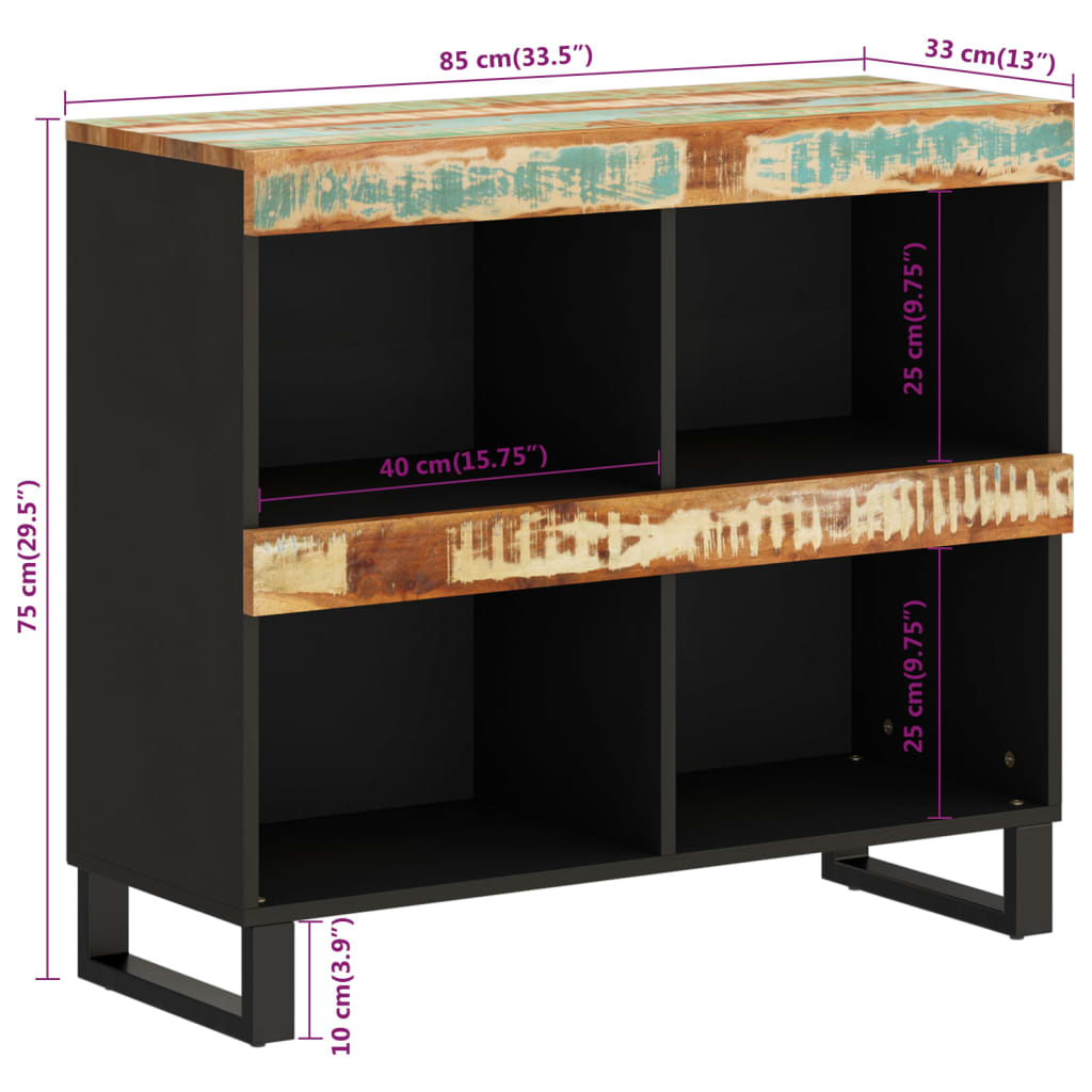 Side Cabinet 85x33x75 cm Solid Wood Reclaimed