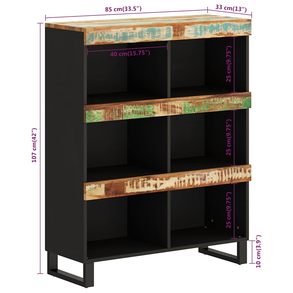 Side Cabinet 85x33x107 cm Solid Wood Reclaimed
