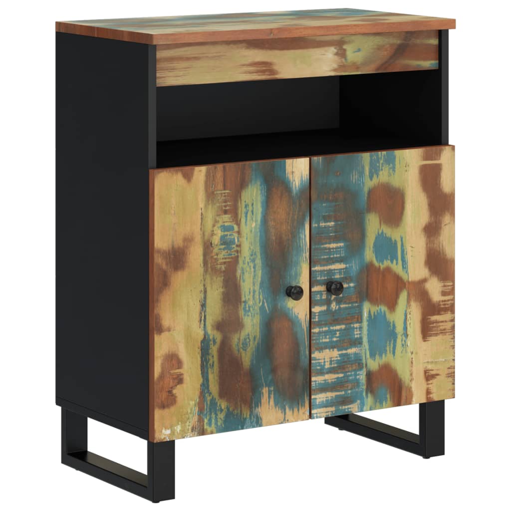 Sideboard with 2 Doors 60x33x75 cm Solid Wood Reclaimed