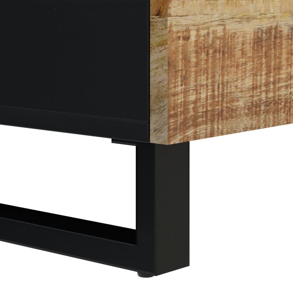 Sideboard with 2 Doors 80x33x75 cm Solid Wood Mango