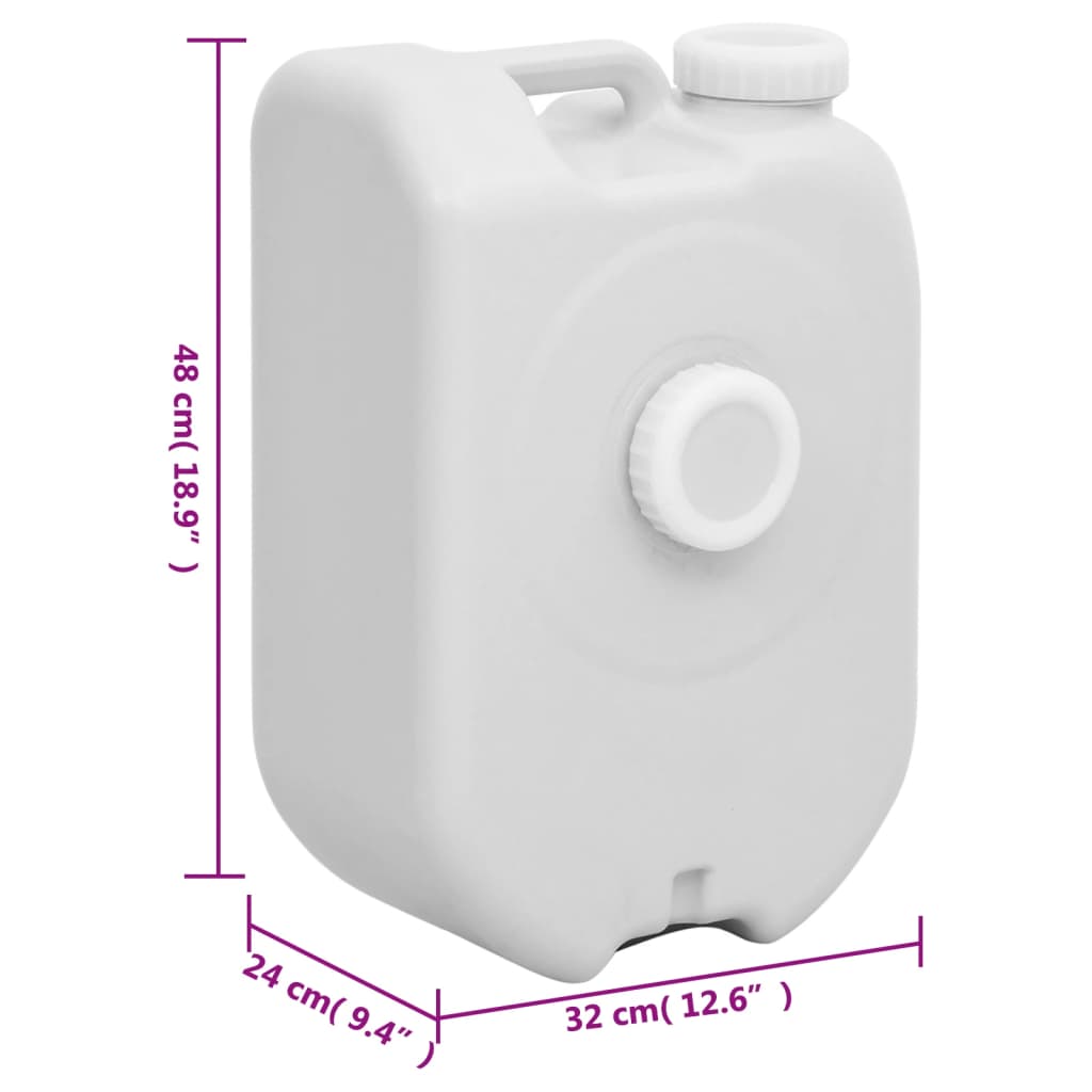 vidaXL Portable Water Tank with Adapter 24 L Grey