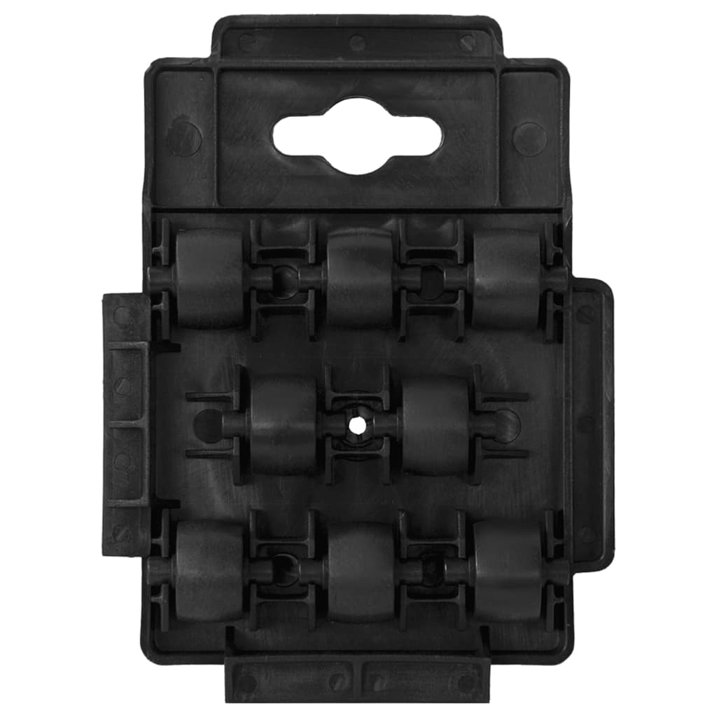 Moving Dollies with 8 Wheels 8 pcs Black Polypropylene 150 kg