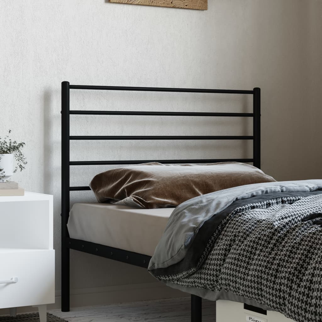 Metal Replace Headboard Black 80 cm