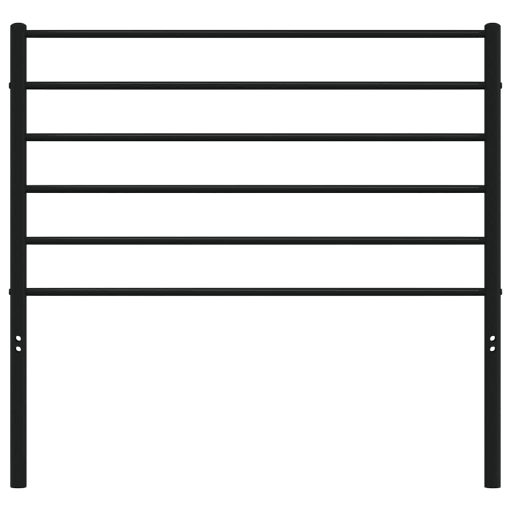 Metal Replace Headboard Black 80 cm