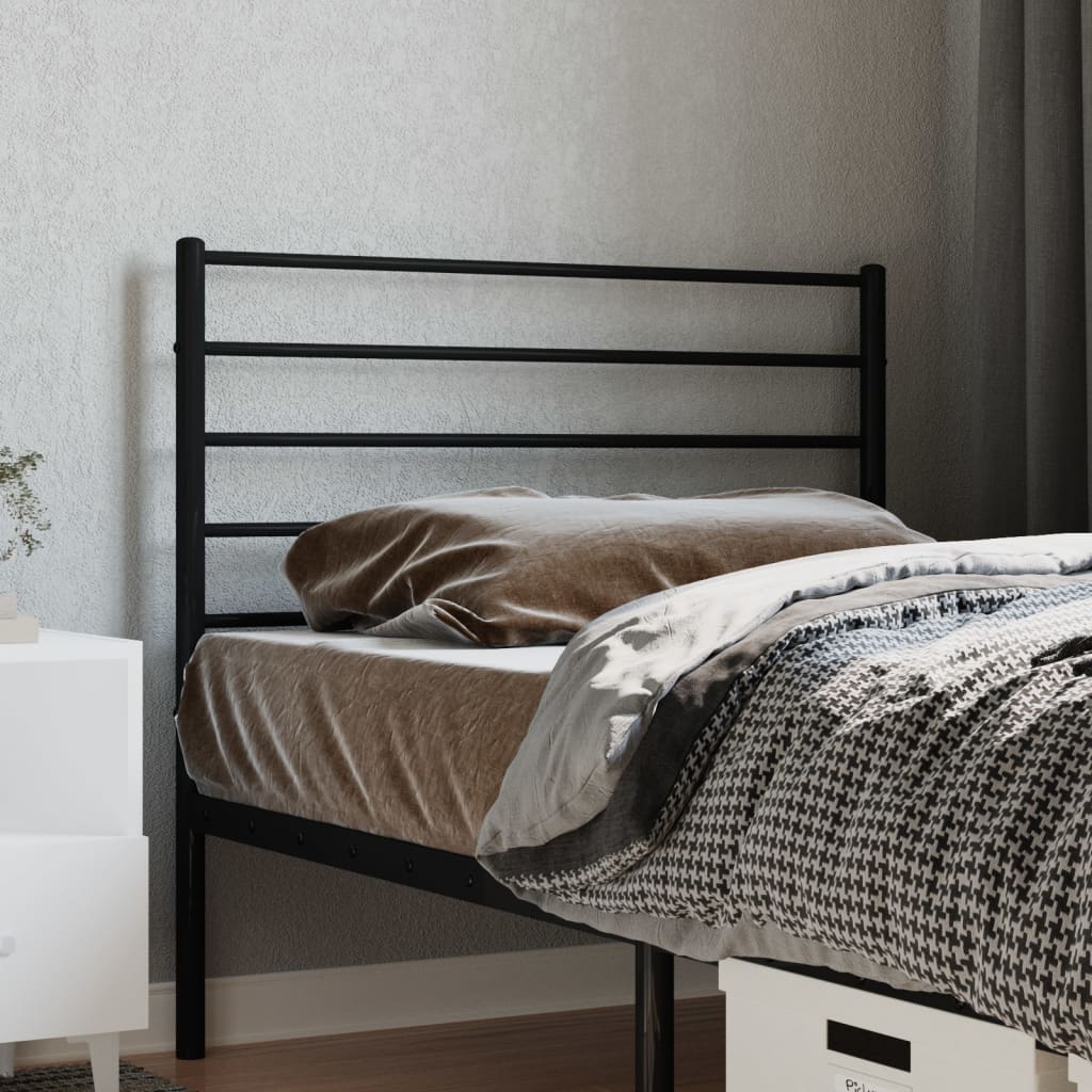 Metal Replace Headboard Black 80 cm