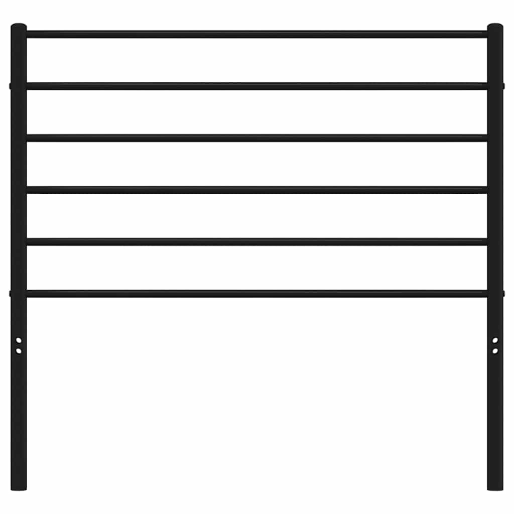 Metal Replace Headboard Black 90 cm