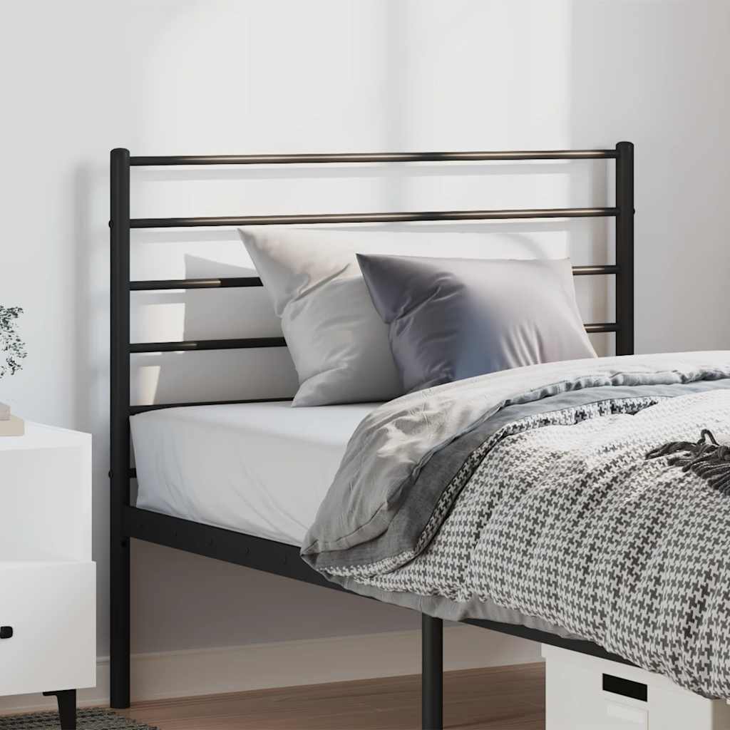 Metal Replace Headboard Black 100 cm