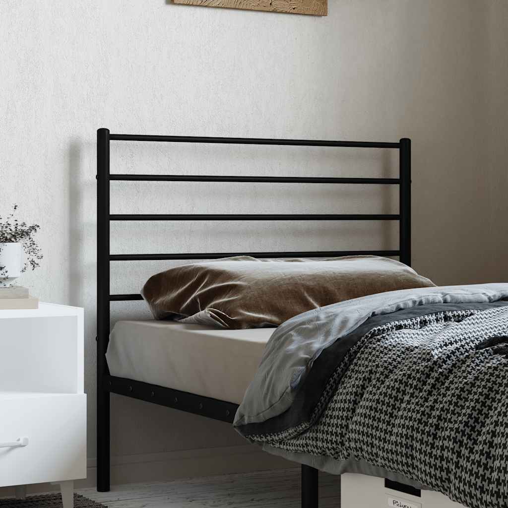 Metal Replace Headboard Black 107 cm