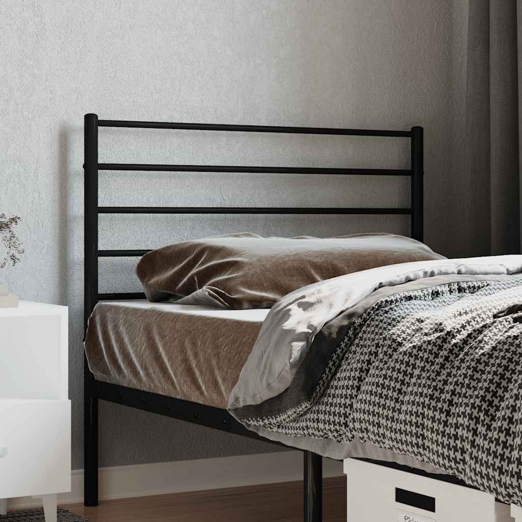 Metal Replace Headboard Black 107 cm