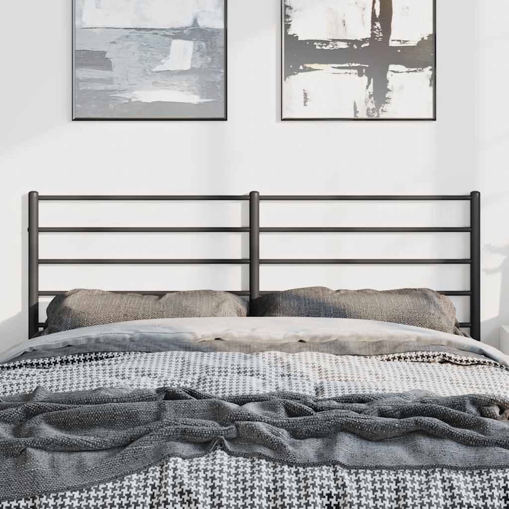 Metal Replace Headboard Black 135 cm