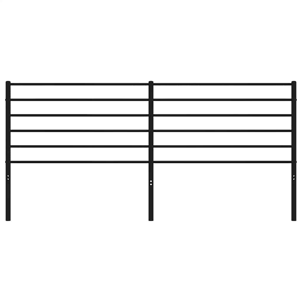 Metal Replace Headboard Black 180 cm