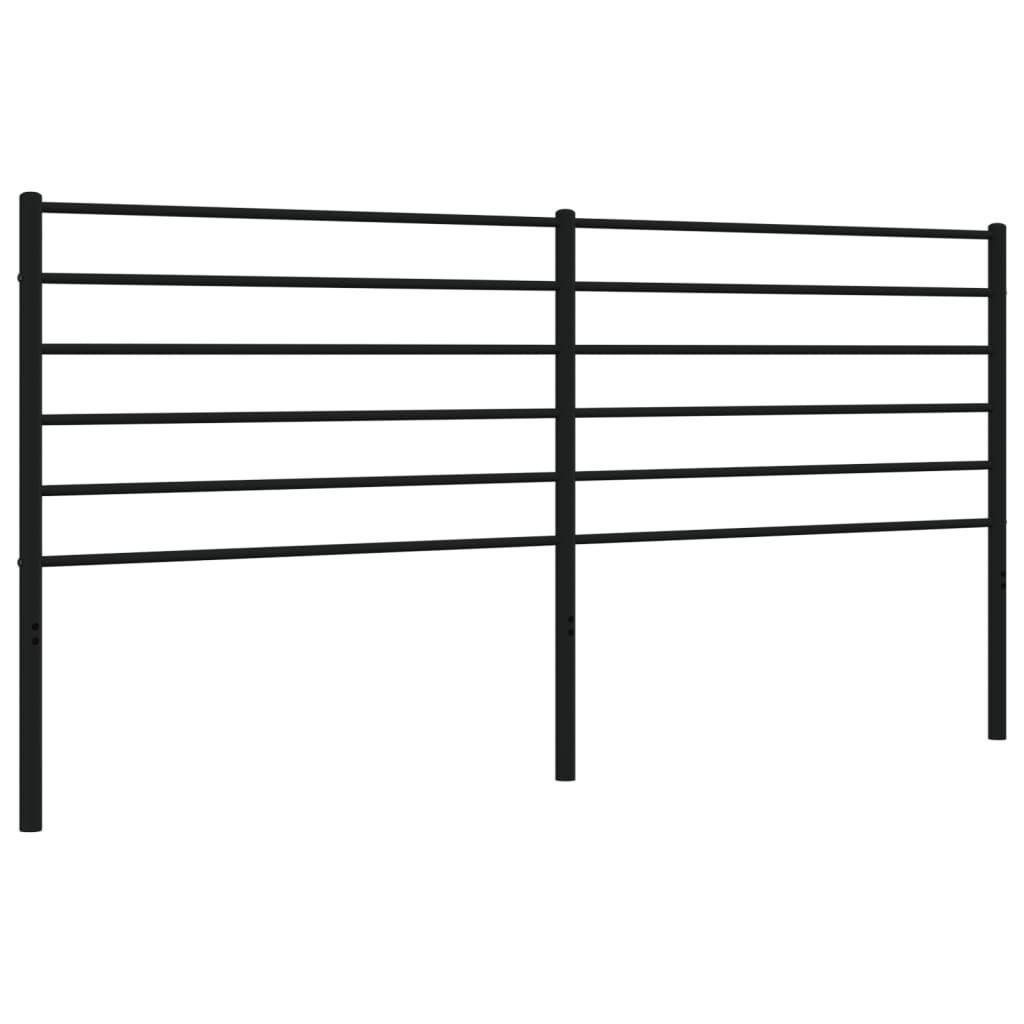 Metal Replace Headboard Black 200 cm