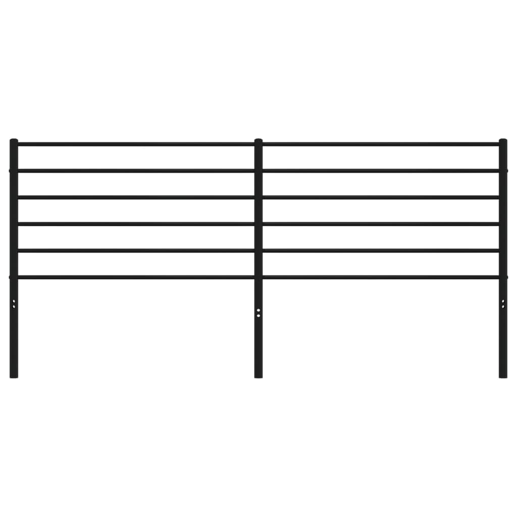 Metal Replace Headboard Black 200 cm