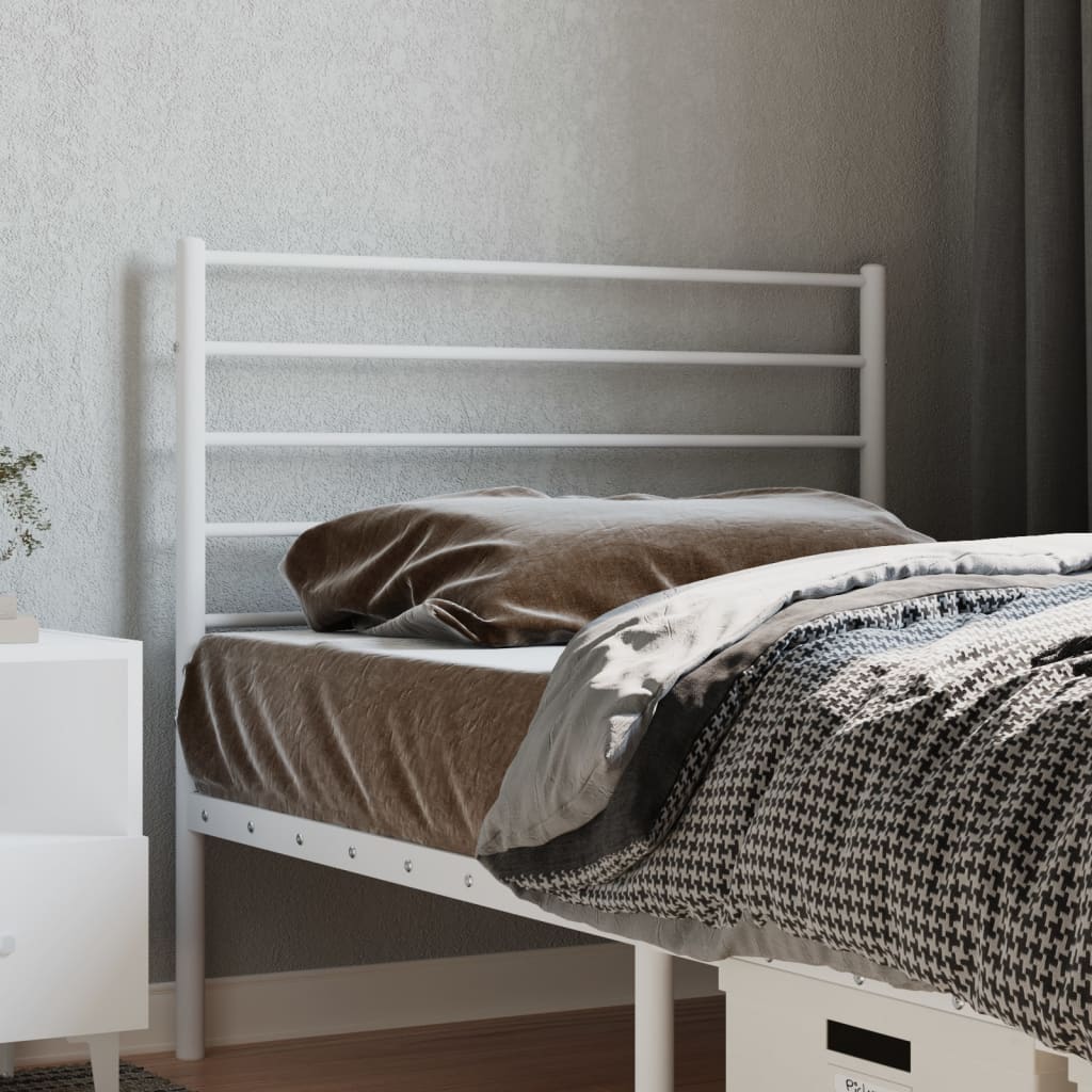 vidaXL Metal Headboard White 90 cm