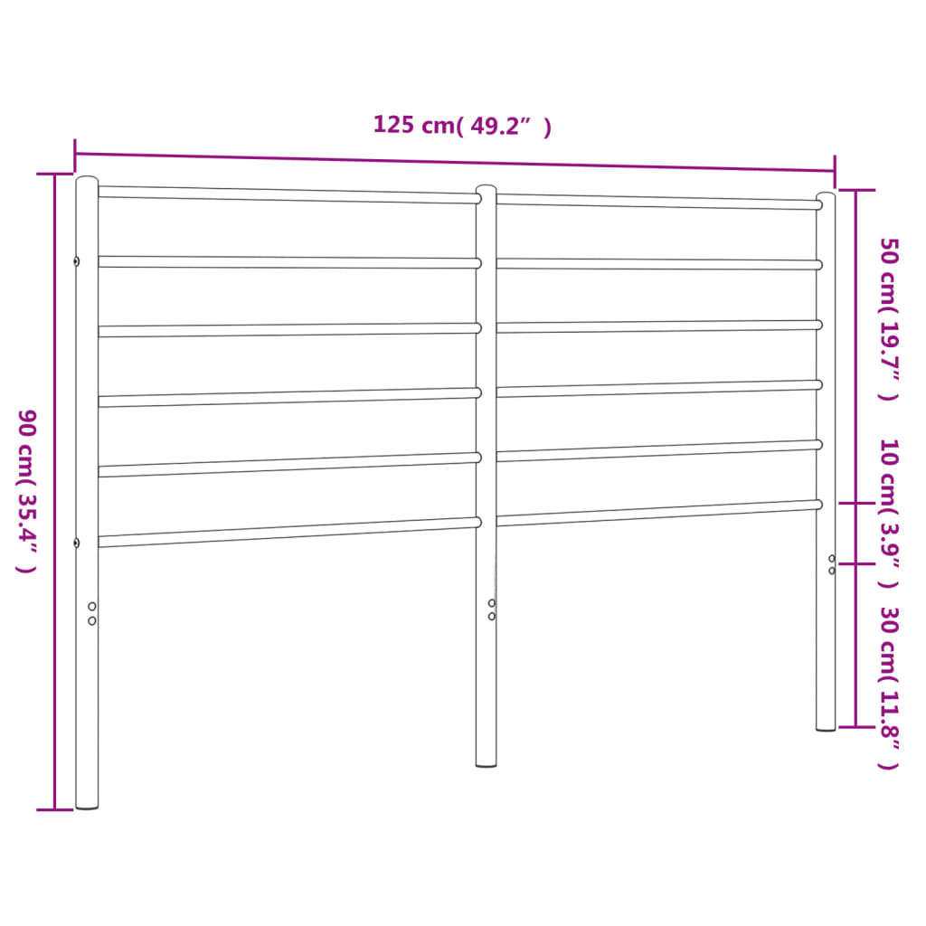 Metal Replace Headboard White 120 cm