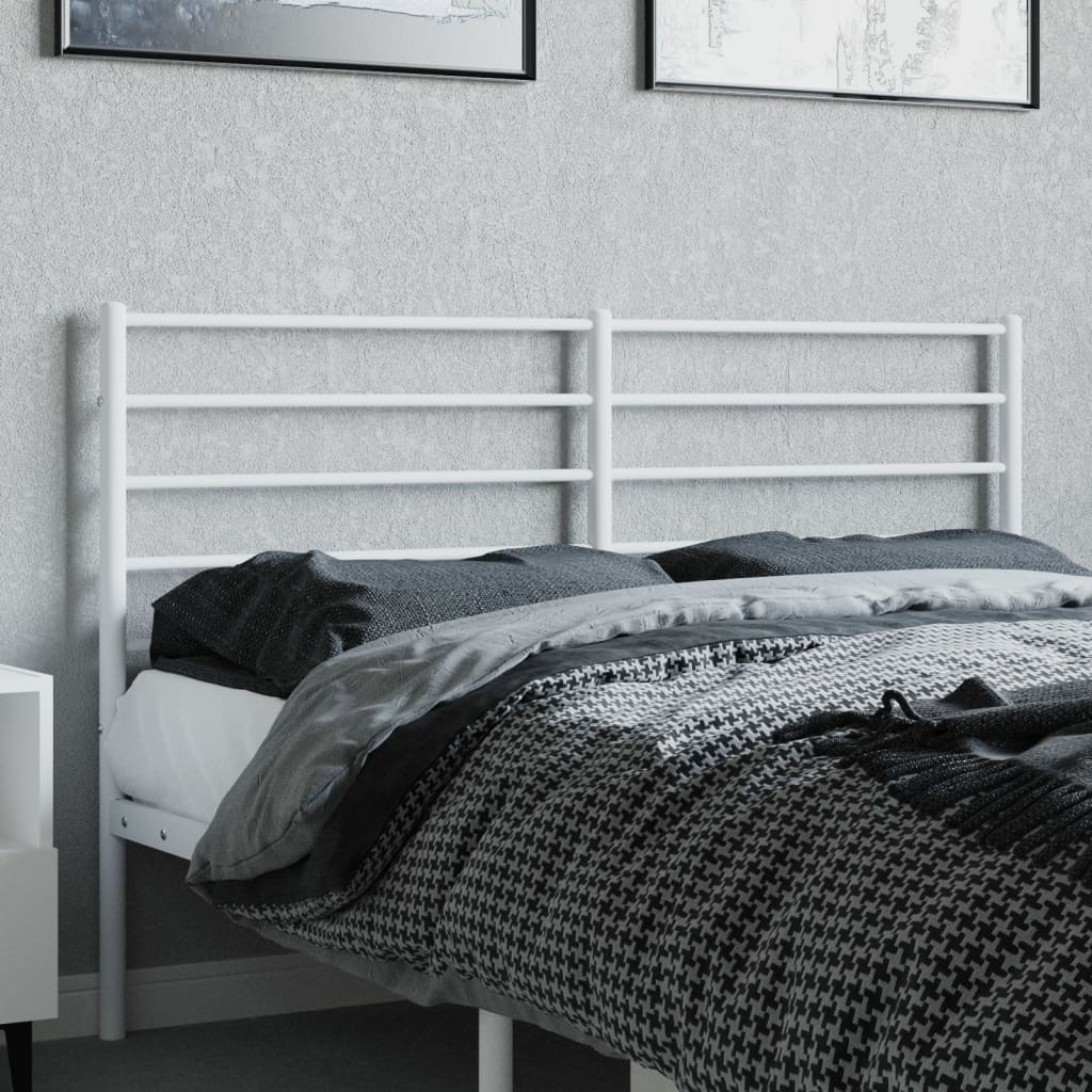 vidaXL Metal Headboard White 140 cm