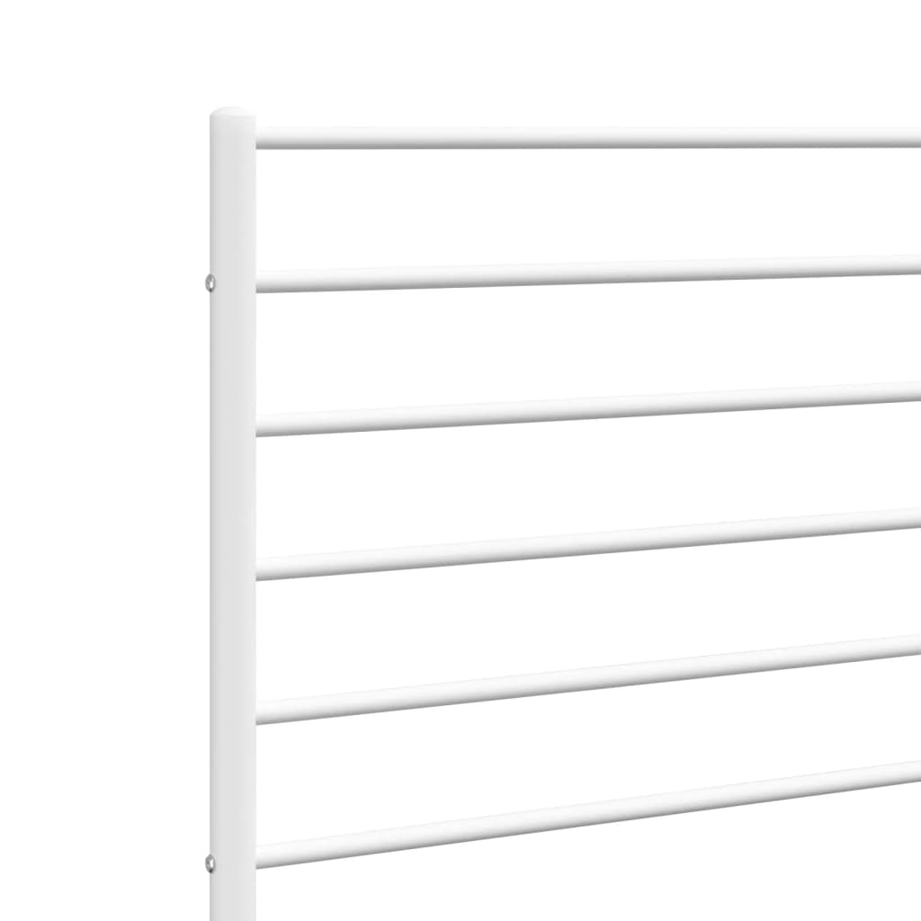 vidaXL Metal Headboard White 140 cm