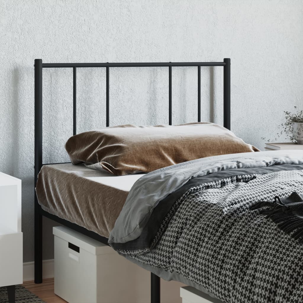 Metal Replace Headboard Black 80 cm