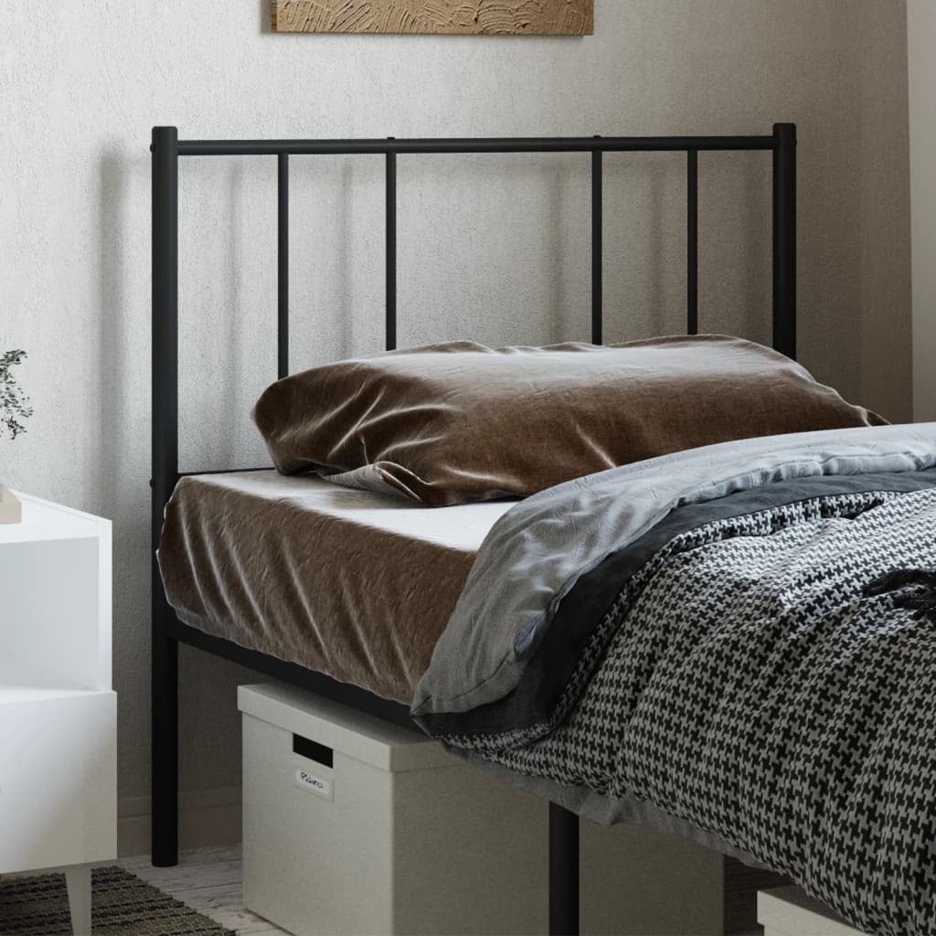 Metal Replace Headboard Black 80 cm
