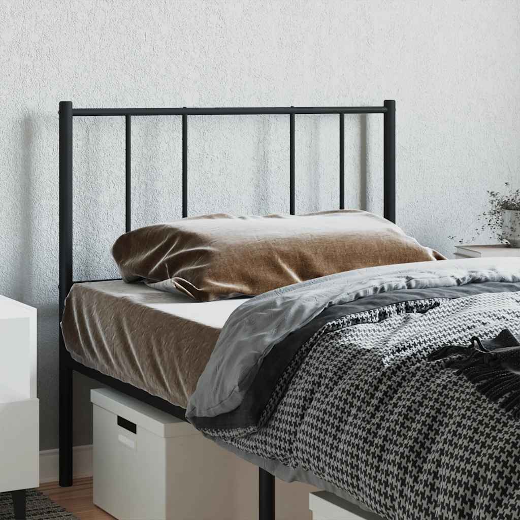 Metal Replace Headboard Black 90 cm