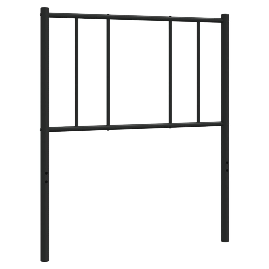 vidaXL Metal Headboard Black 100 cm