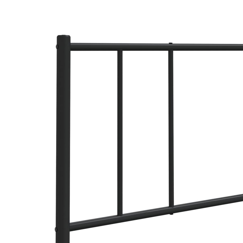 vidaXL Metal Headboard Black 100 cm