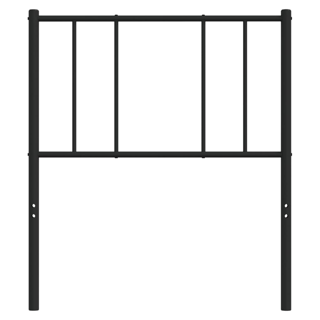 vidaXL Metal Headboard Black 107 cm