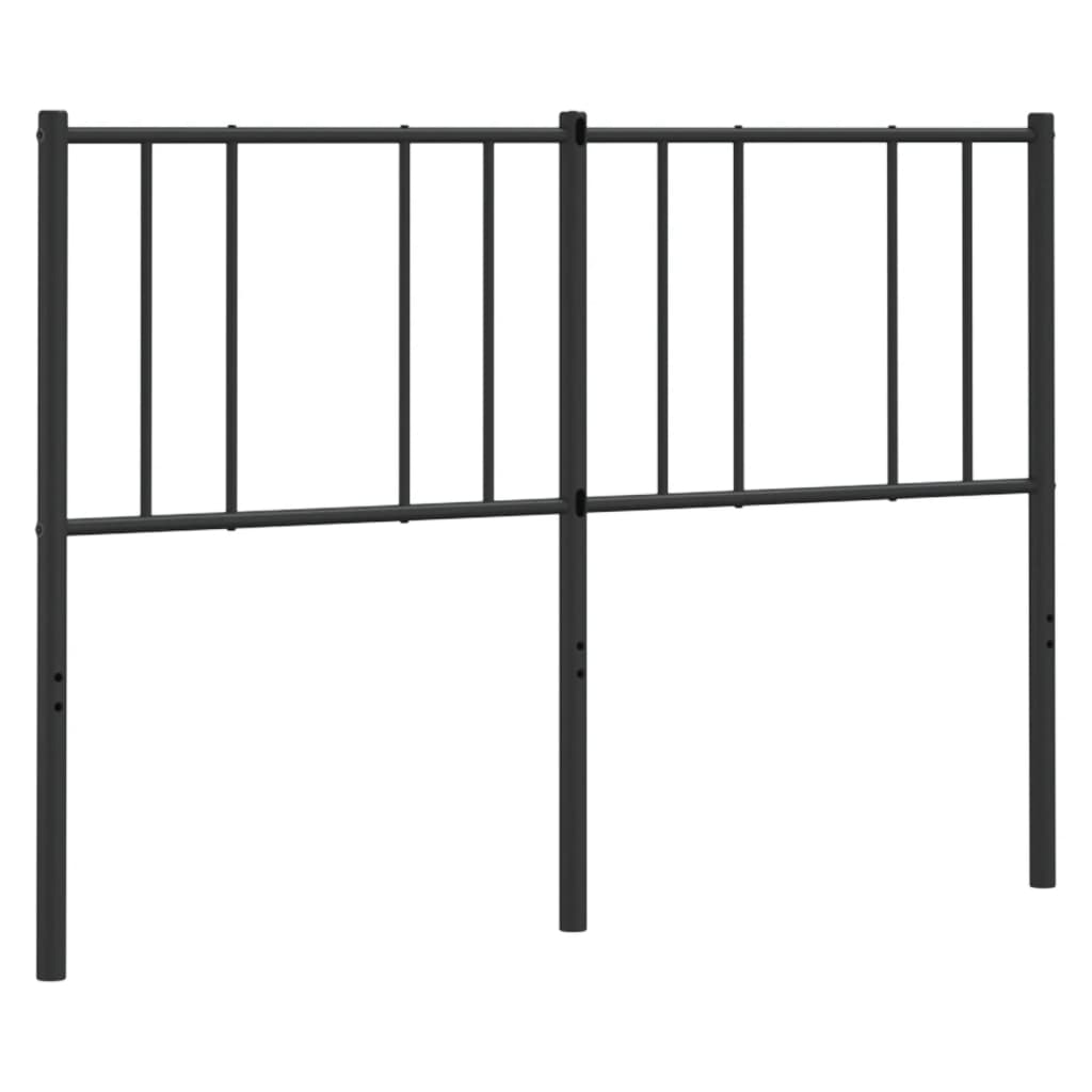 vidaXL Metal Headboard Black 120 cm