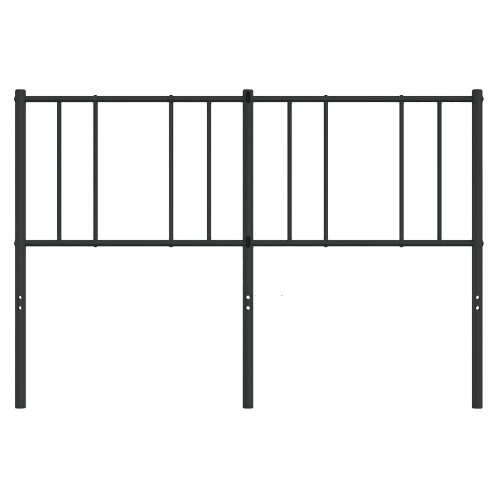 vidaXL Metal Headboard Black 120 cm