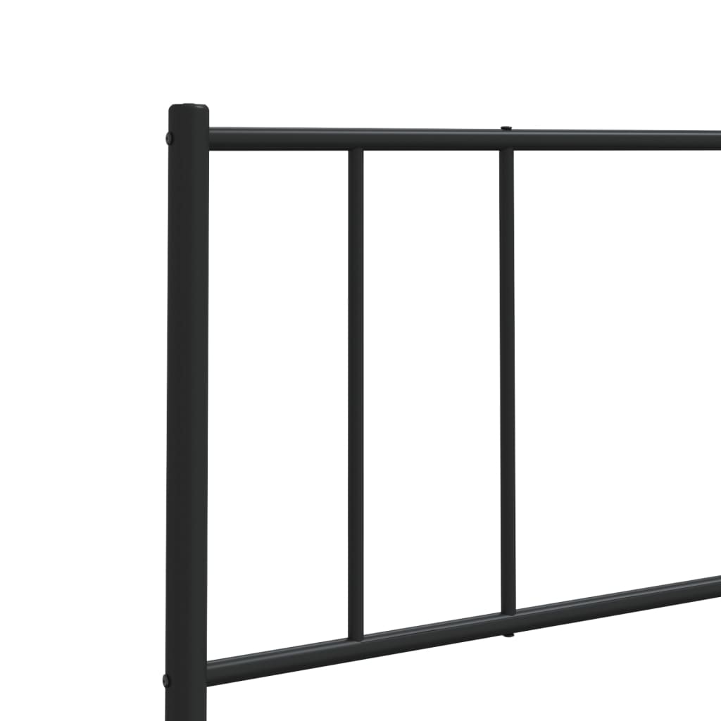 vidaXL Metal Headboard Black 120 cm