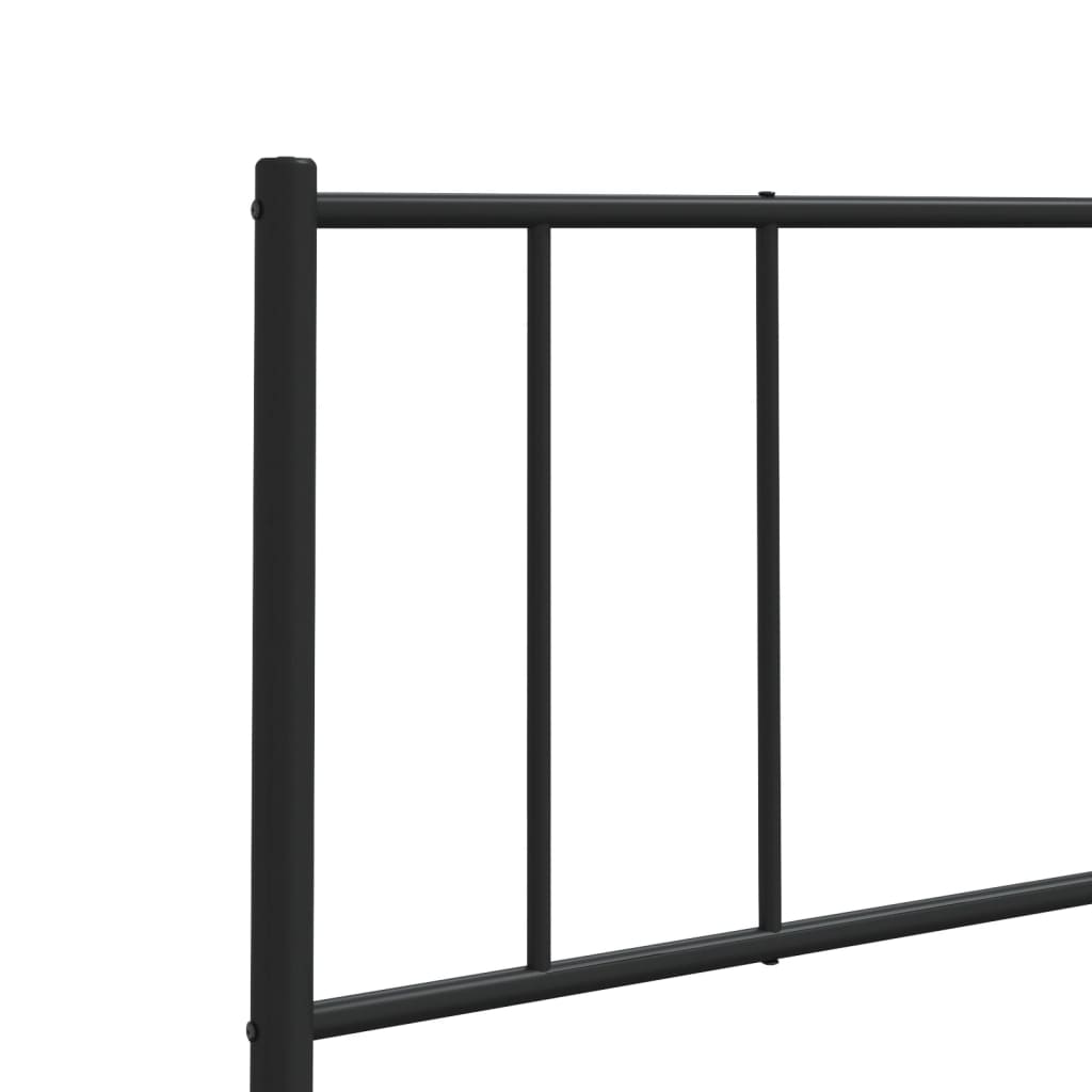 vidaXL Metal Headboard Black 140 cm