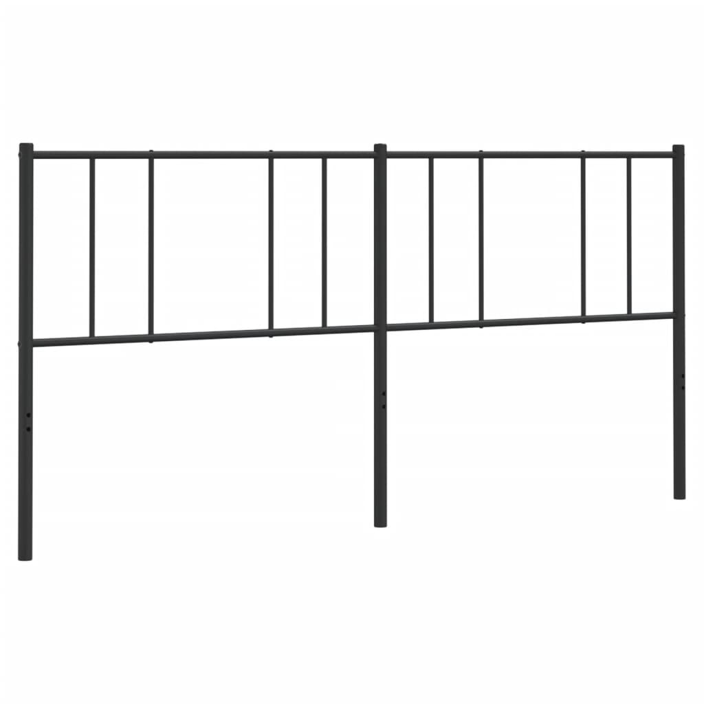 vidaXL Metal Headboard Black 193 cm