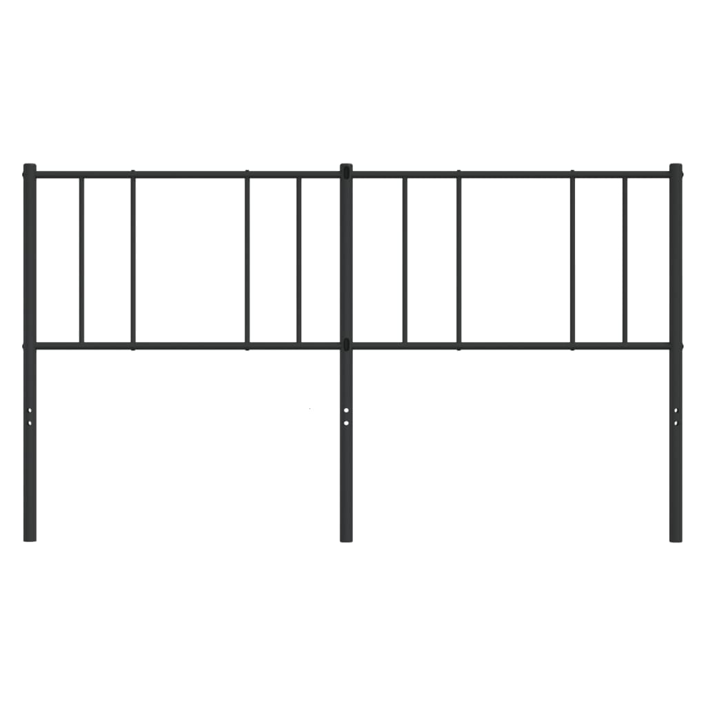 vidaXL Metal Headboard Black 193 cm