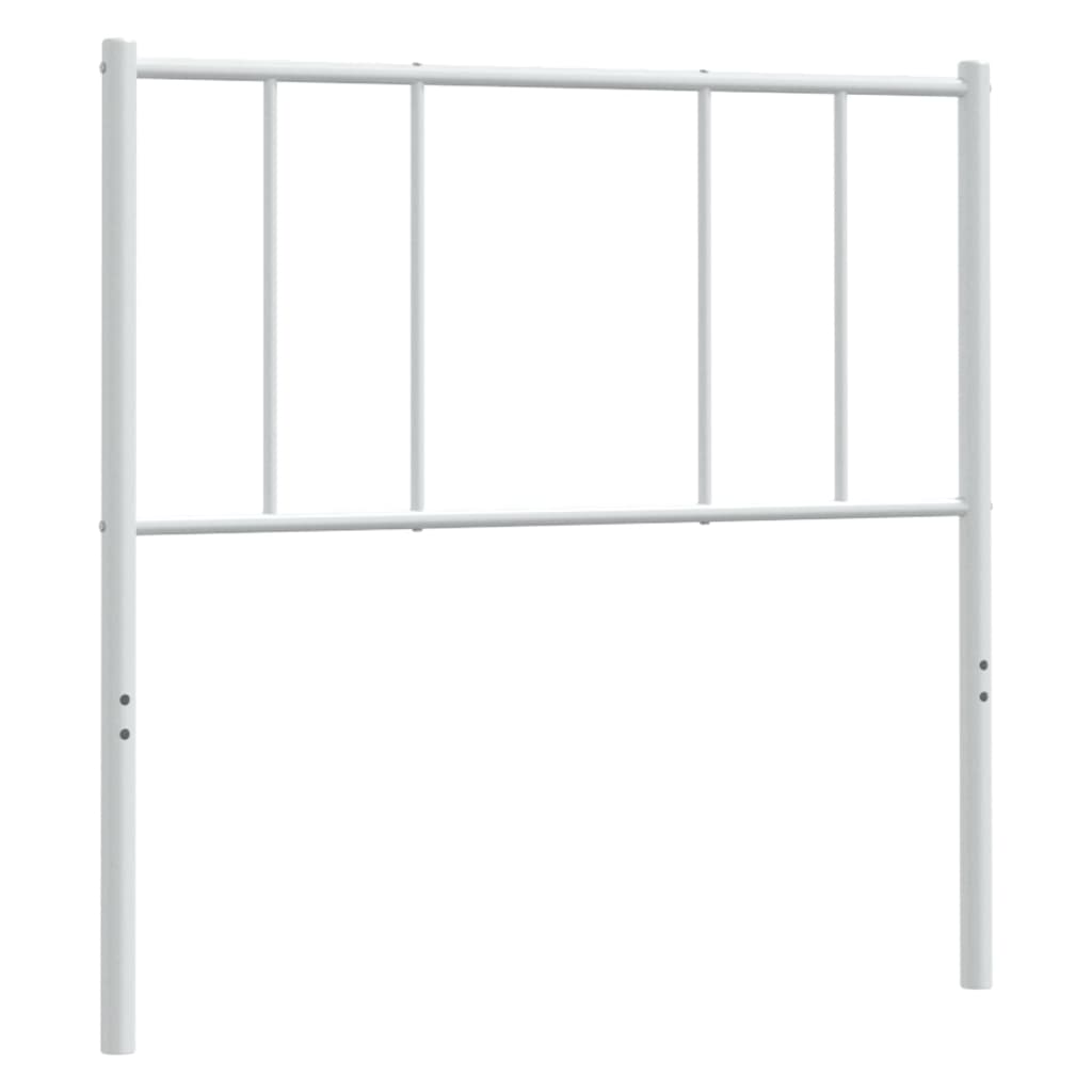 vidaXL Metal Headboard White 80 cm